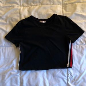 Black cropped top